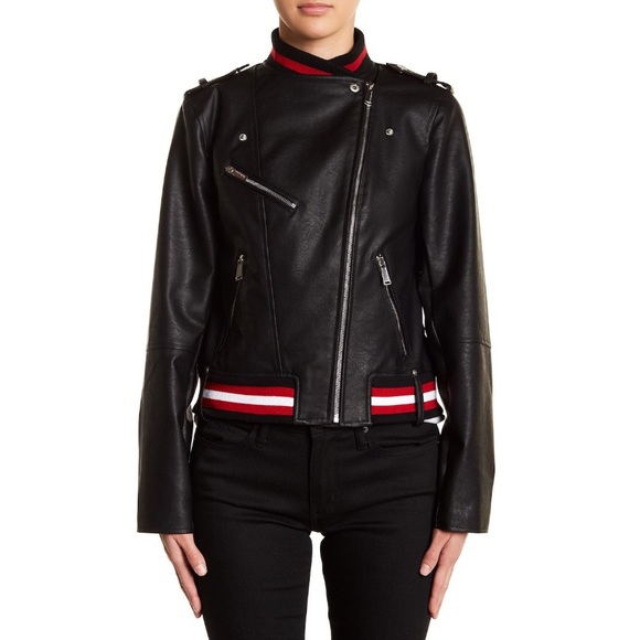 BCBGeneration Jackets & Blazers - 🎉HP🎉 Chic Moto Faux Leather Jacket